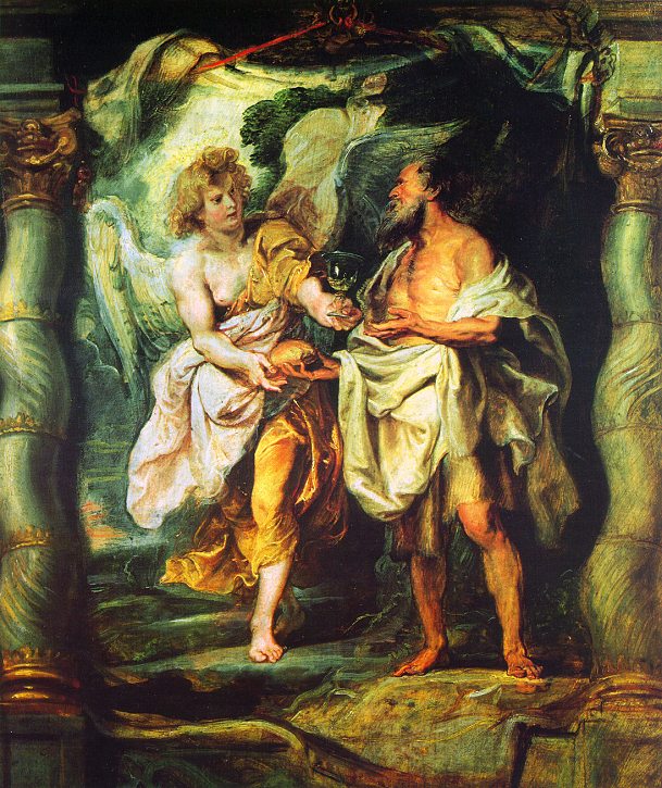 The Prophet Elijah Receiving Bread and Water from an Angel